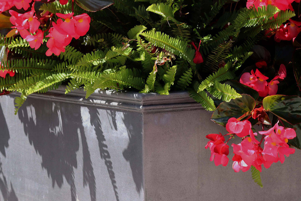 Square-Box-Planter Lead Water Feature By Bromsgrove Garden